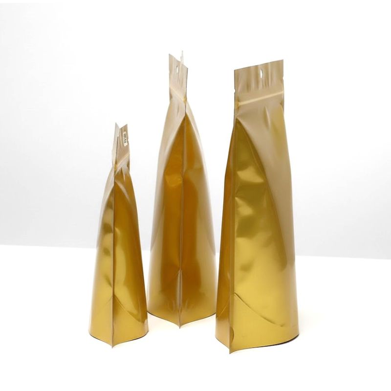 Custom Gold Mylar Packaging Bags Wholesale