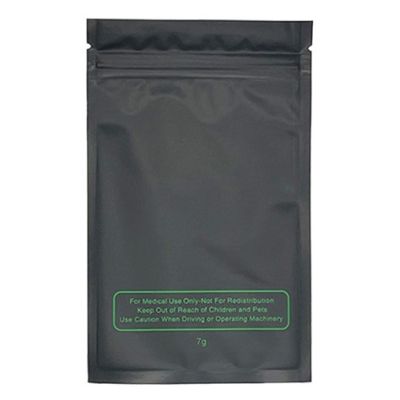 Black Custom 7g Mylar Odor-Proof Weed Packaging Bags