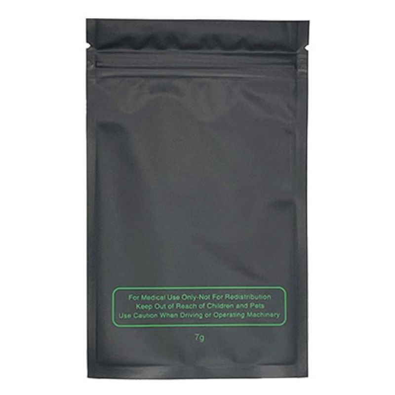 Black Custom 7g Mylar Odor-Proof Weed Packaging Bags