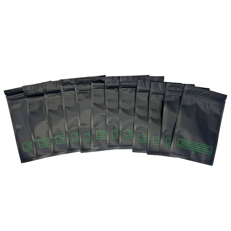 Black Custom 7g Mylar Odor-Proof Weed Packaging Bags