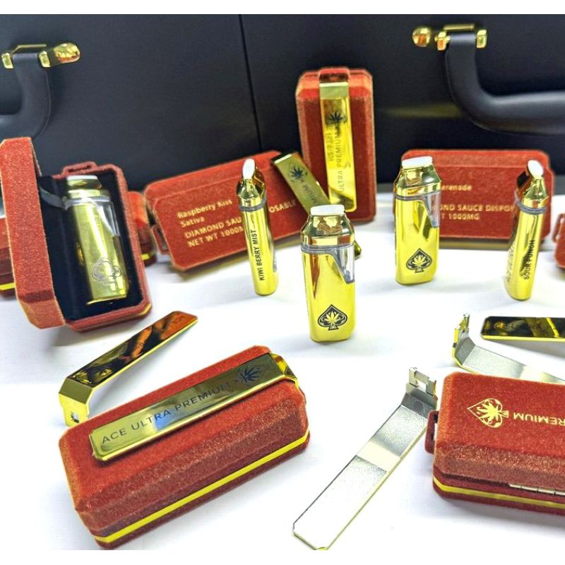 Ace Ultra 1g Gold Empty Disposable Cart – Red