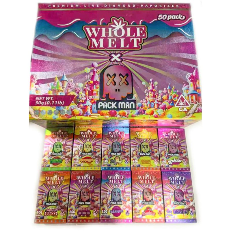 Whole Melt x Packman 1g Disposable Vape 10 Flavors, Large LCD Display Whole Melt x Packman 1g Disposable Vape 10 Flavors, Large LCD Display