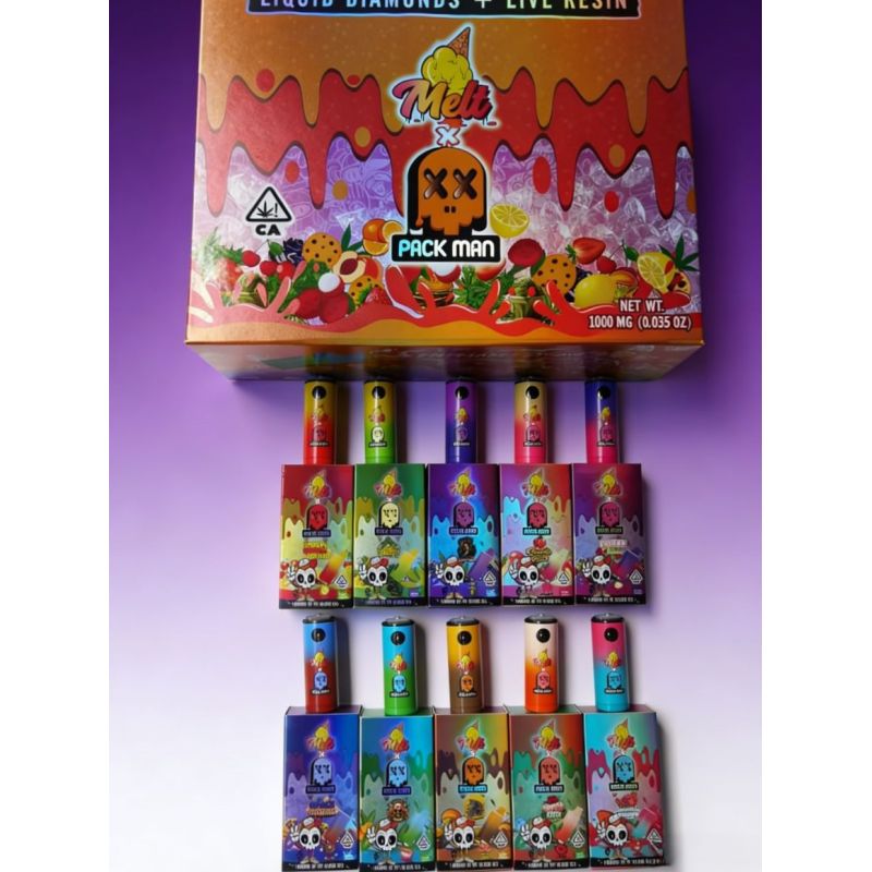 Melt x Packman 1g & 2g Empty Disposable Vape Pen  New Packaging
