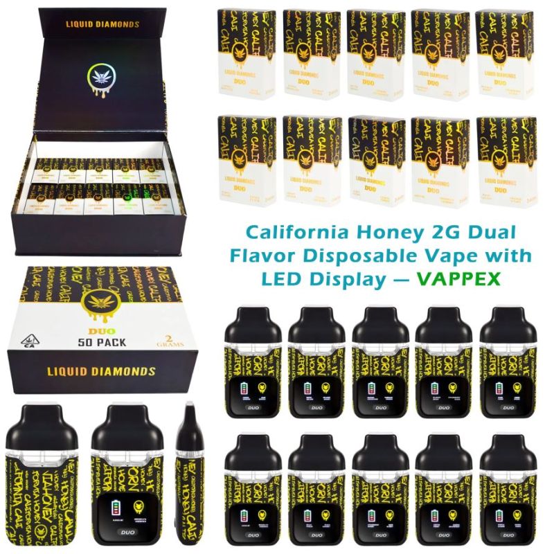 California Honey 2G Dual Flavor Disposable Vape with LED Display California Honey 2G Dual Flavor Disposable Vape with LED Display