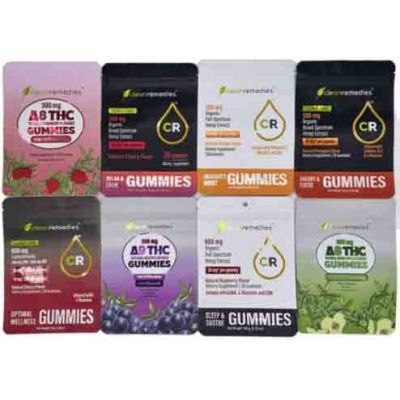 Clean Remedies Delta 8 600mg THC Gummies Mylar Bags